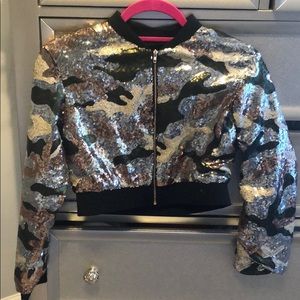Camp Sequin Bomber Jacket